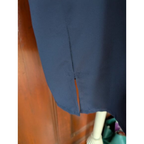 Notations Womens Plus Size 2X Sleeveless Navy Blue Blouse Top - Picture 2 of 7